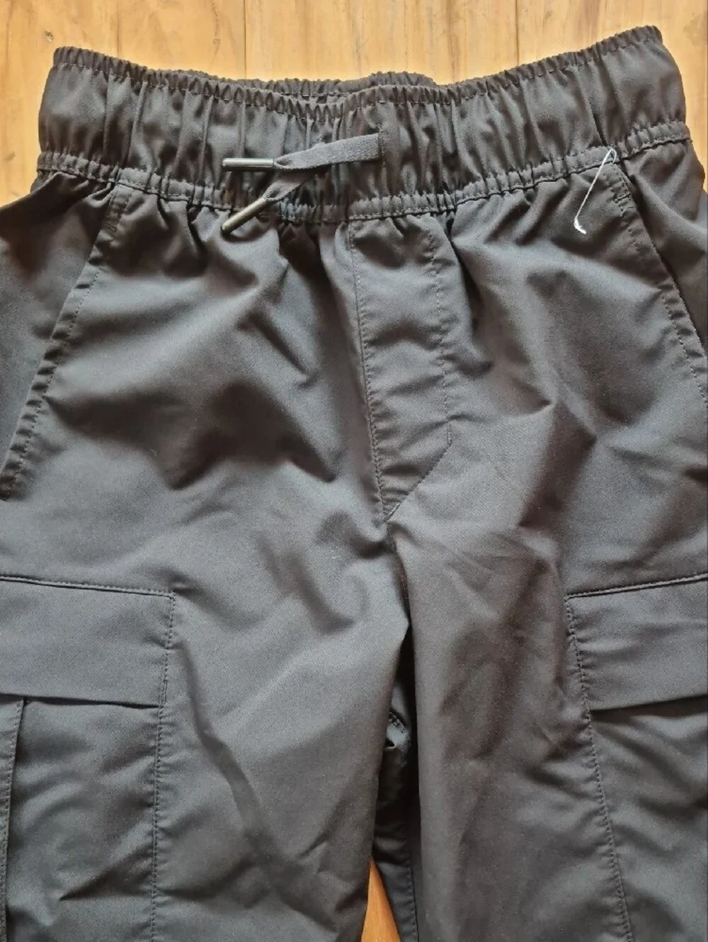 wonder nation Black Cargo Jogger Sweatpants for Kids